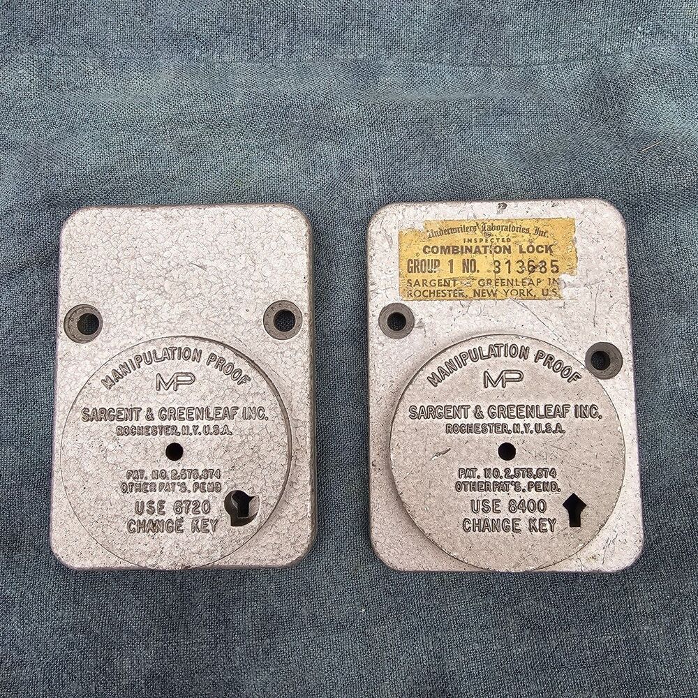 Sargent & Greenleaf G1 Manipulation Proof Lock Backplate 6700 & 8400 Change Key